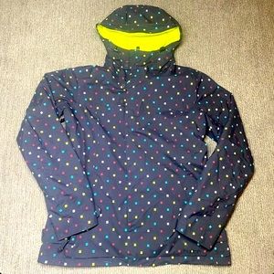 Burton Womens L Dry Ride Ski Snowboard Jacket Black Colorful